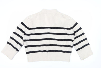 Womens UK Size S Zara Beige Pullover Jumper