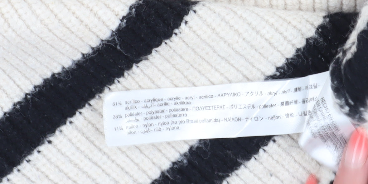 Womens UK Size S Zara Beige Pullover Jumper