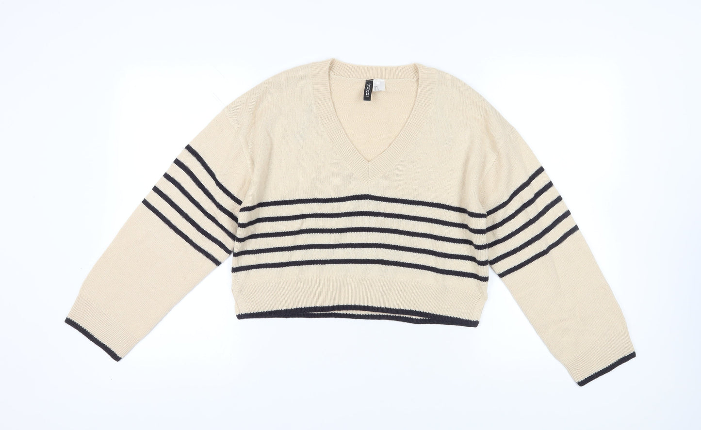 Womens UK Size S H&M Beige Pullover Jumper