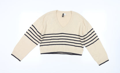 Womens UK Size S H&M Beige Pullover Jumper