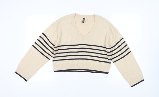 Womens UK Size S H&M Beige Pullover Jumper