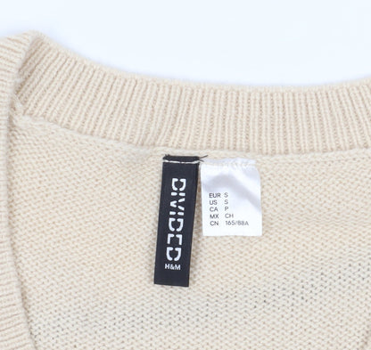 Womens UK Size S H&M Beige Pullover Jumper