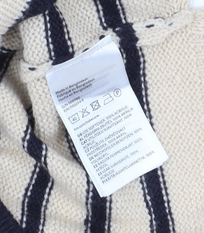 Womens UK Size S H&M Beige Pullover Jumper