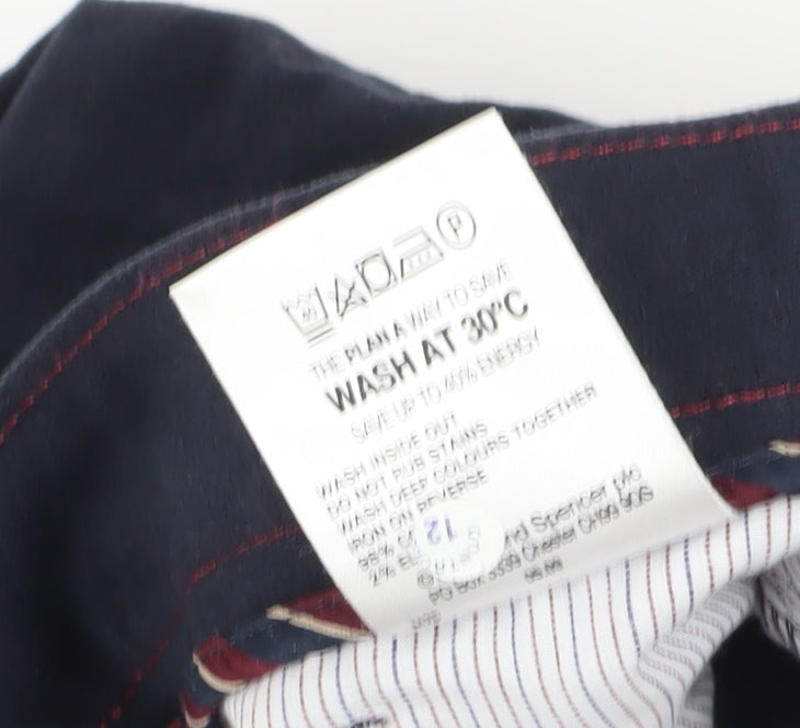 Marks and Spencer Men's Blue Straight Trousers Size 32