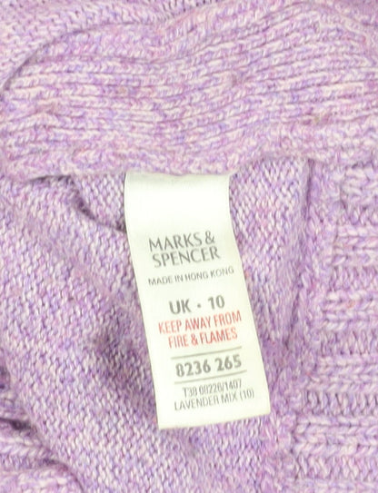 Womens UK Size 10 Marks and Spencer Purple Pullover Jumper