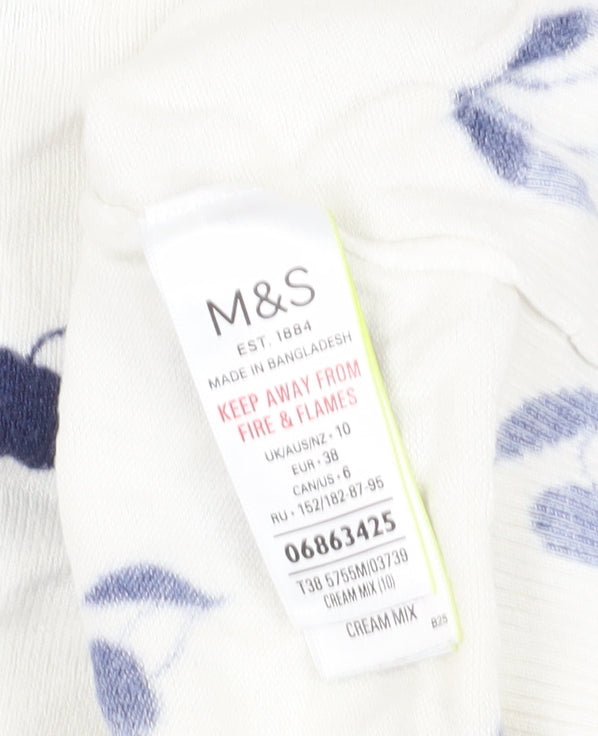 Womens UK Size 10 Marks and Spencer Ivory Pullover Jumper