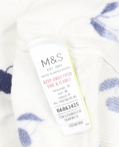 Womens UK Size 10 Marks and Spencer Ivory Pullover Jumper