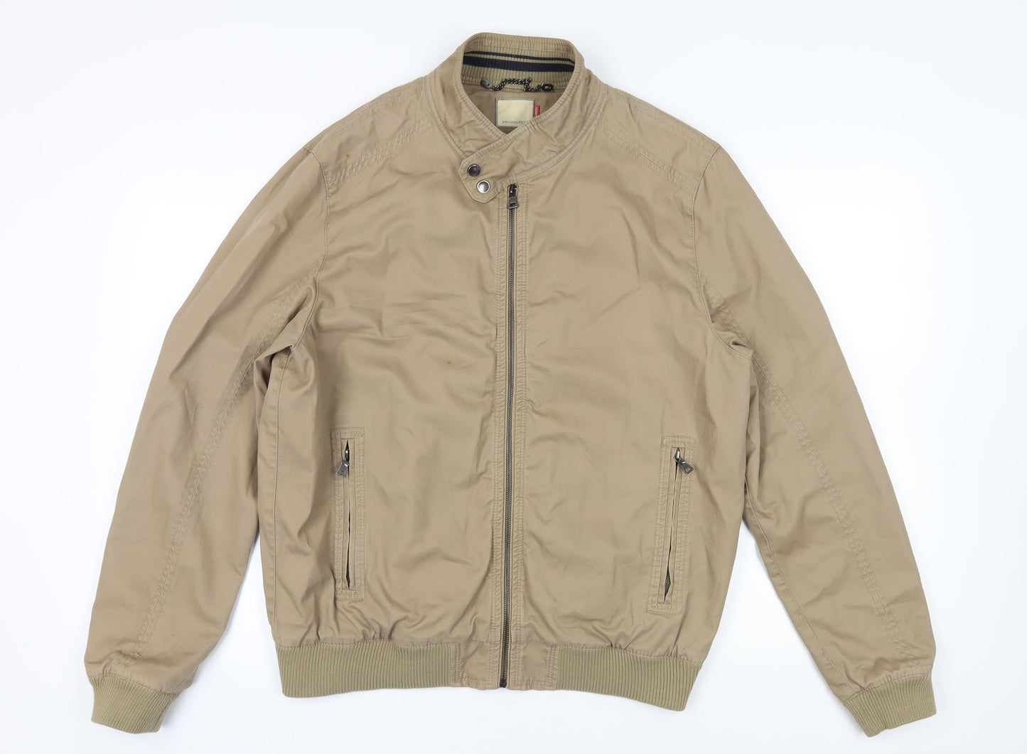 Mens UK Size XL John Lewis Beige Bomber Jacket