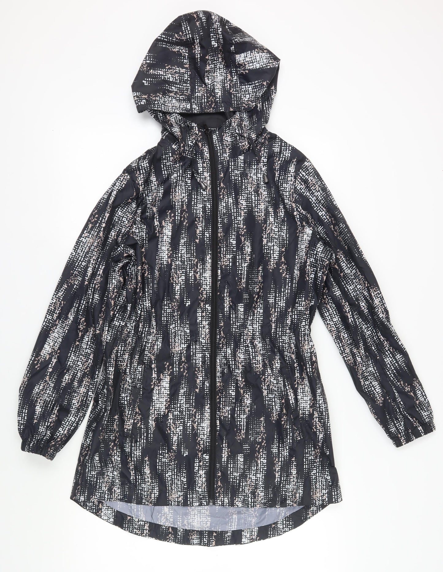 Womens UK Size S Marks and Spencer Black Rain Coat