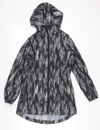 Womens UK Size S Marks and Spencer Black Rain Coat