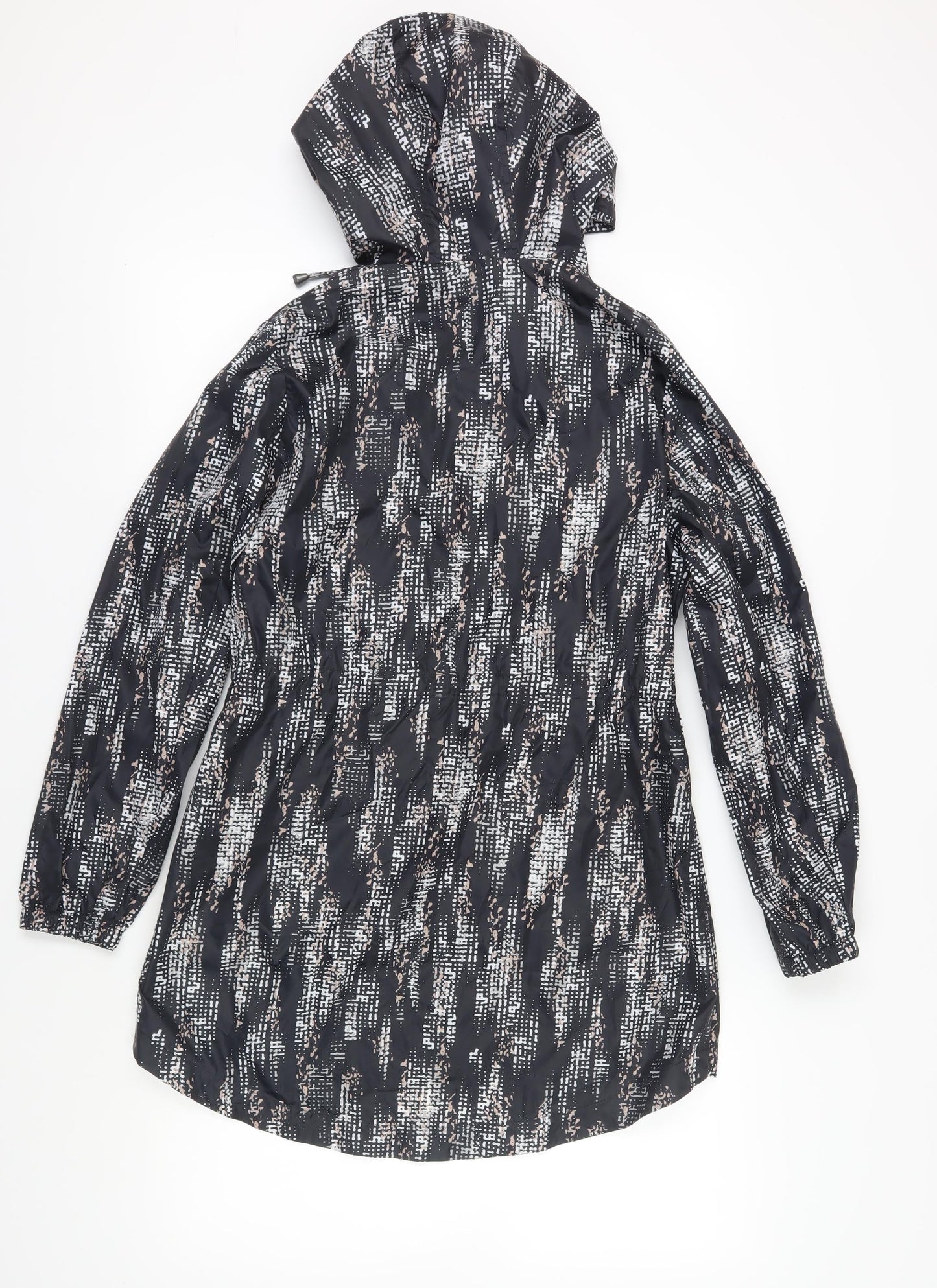 Womens UK Size S Marks and Spencer Black Rain Coat