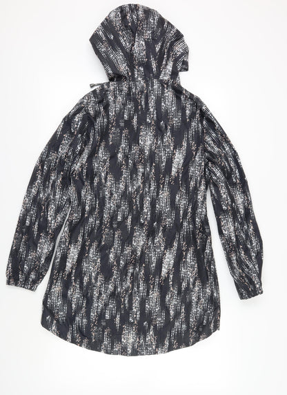 Womens UK Size S Marks and Spencer Black Rain Coat