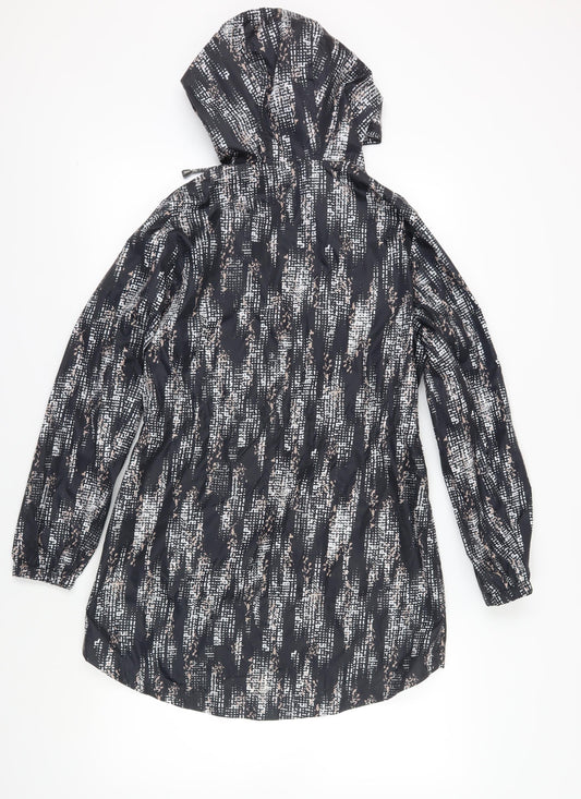 Womens UK Size S Marks and Spencer Black Rain Coat