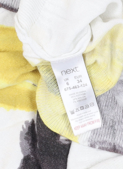 Womens UK Size 6 NEXT White Pullover Jumper