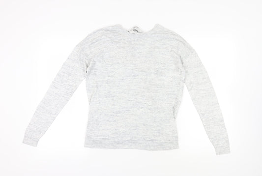 Womens UK Size 14 NEXT Grey Wrap Jumper
