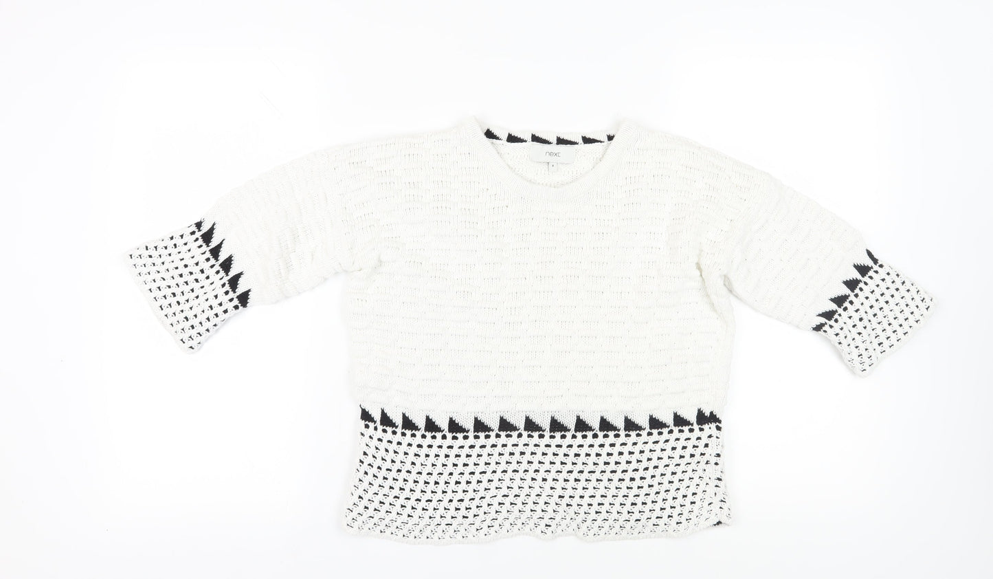 Womens UK Size 8 NEXT White Pullover Jumper