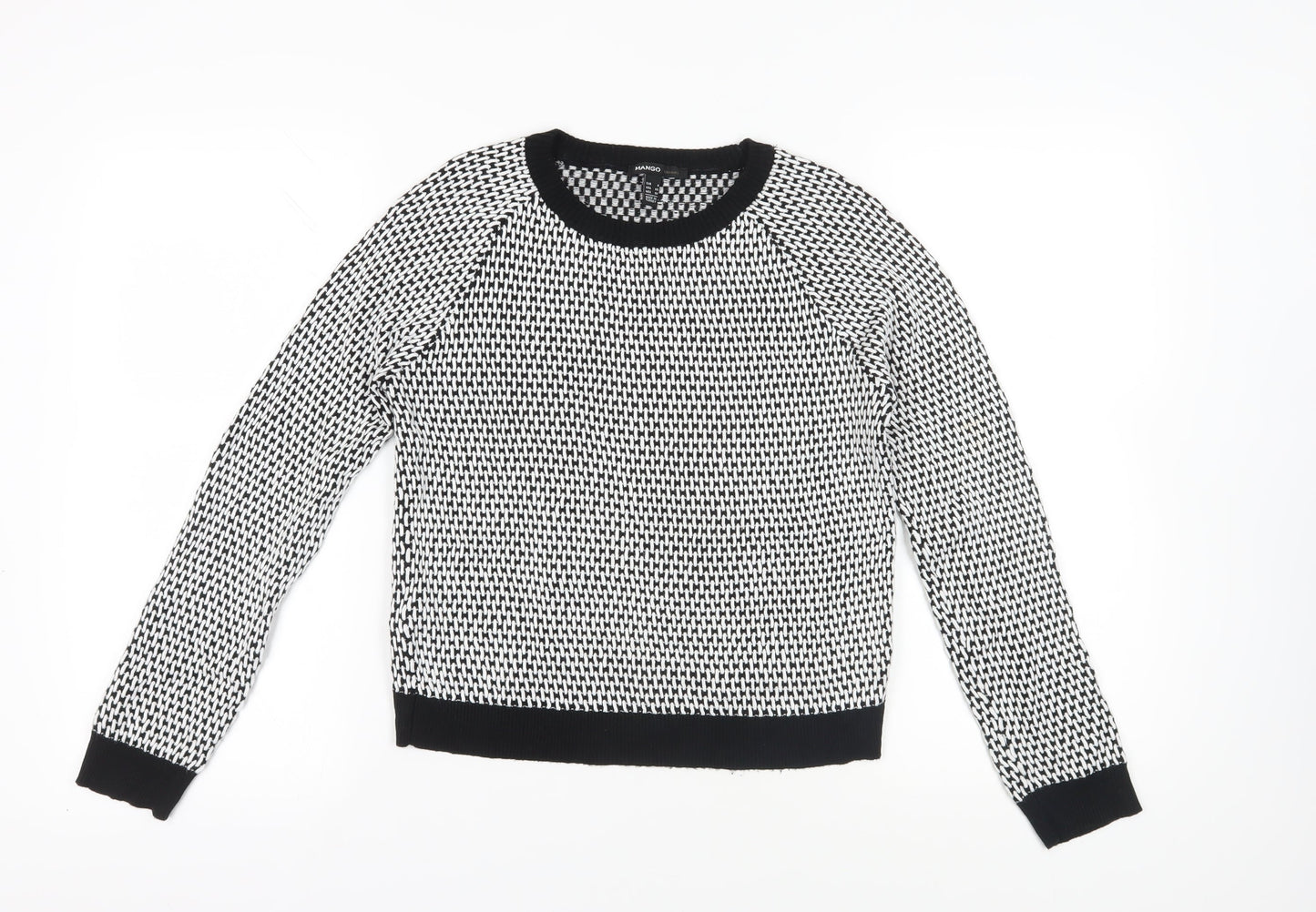 Womens UK Size 8 Mango Black Pullover Jumper