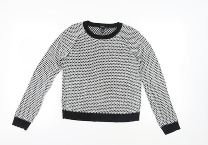Womens UK Size 8 Mango Black Pullover Jumper