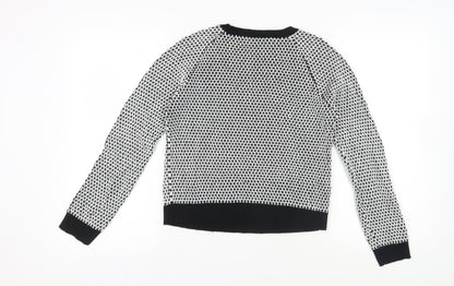 Womens UK Size 8 Mango Black Pullover Jumper