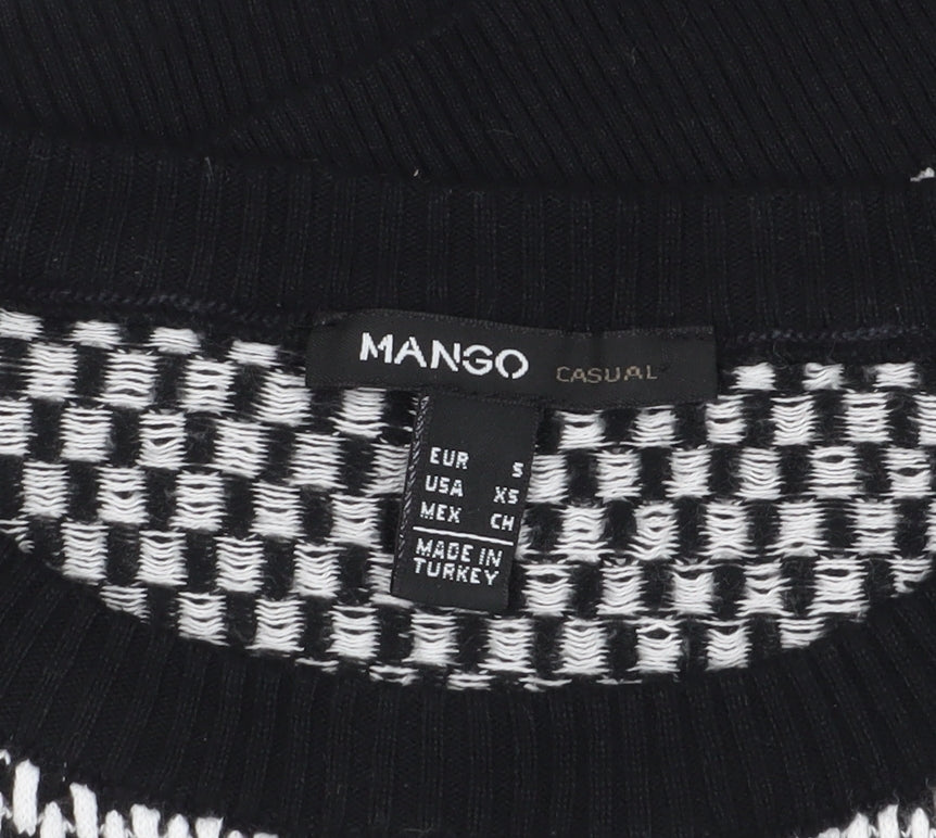 Womens UK Size 8 Mango Black Pullover Jumper