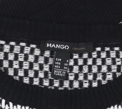 Womens UK Size 8 Mango Black Pullover Jumper
