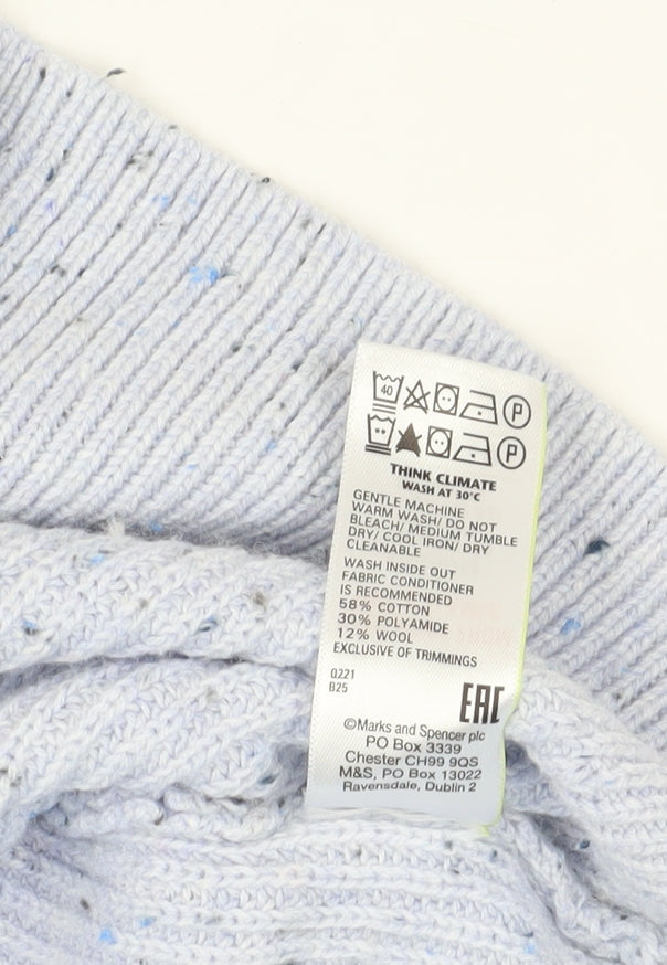 Womens UK Size M Marks and Spencer Blue Jumper Jumper