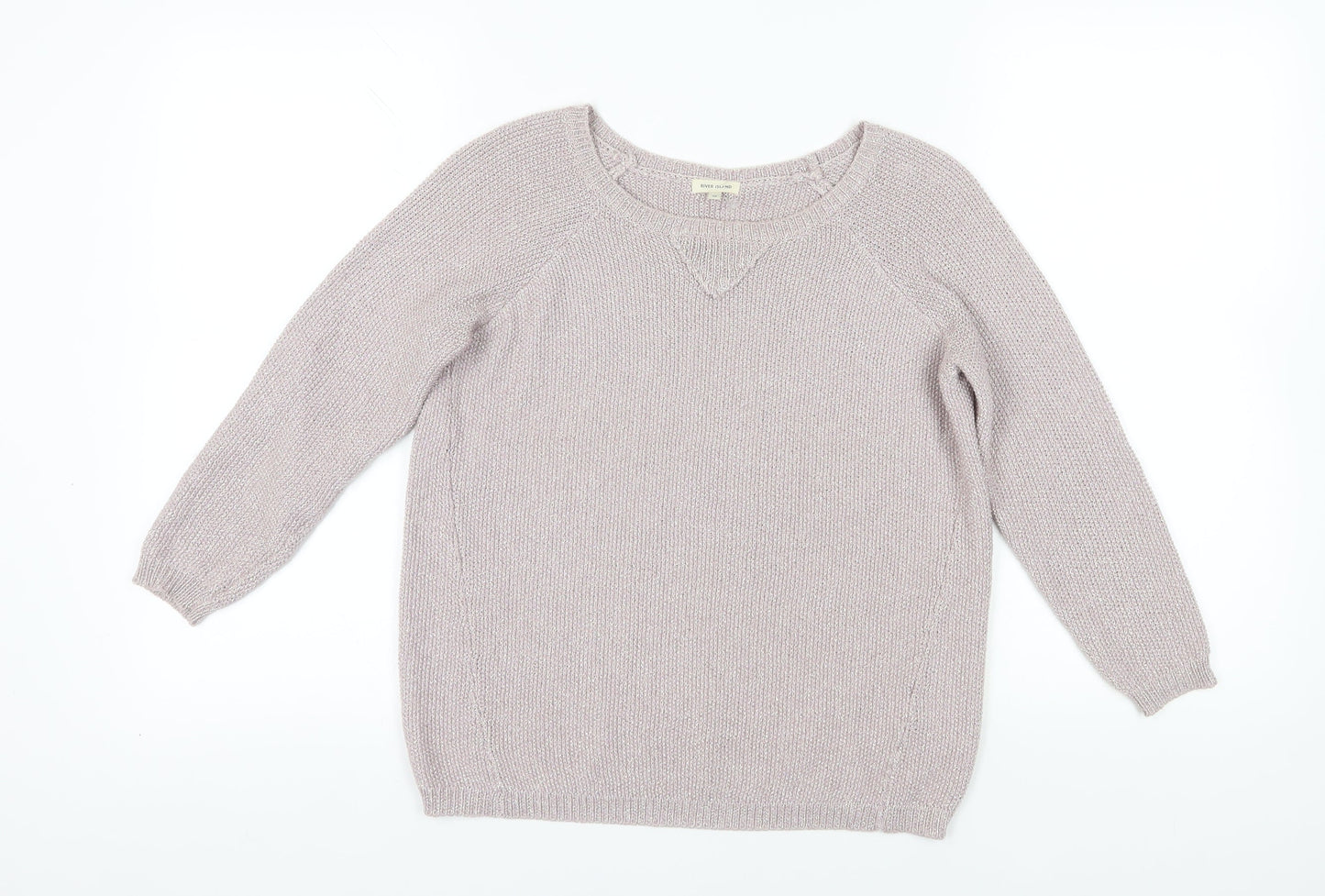 Womens UK Size 10 River Island Grey Pullover Jumper