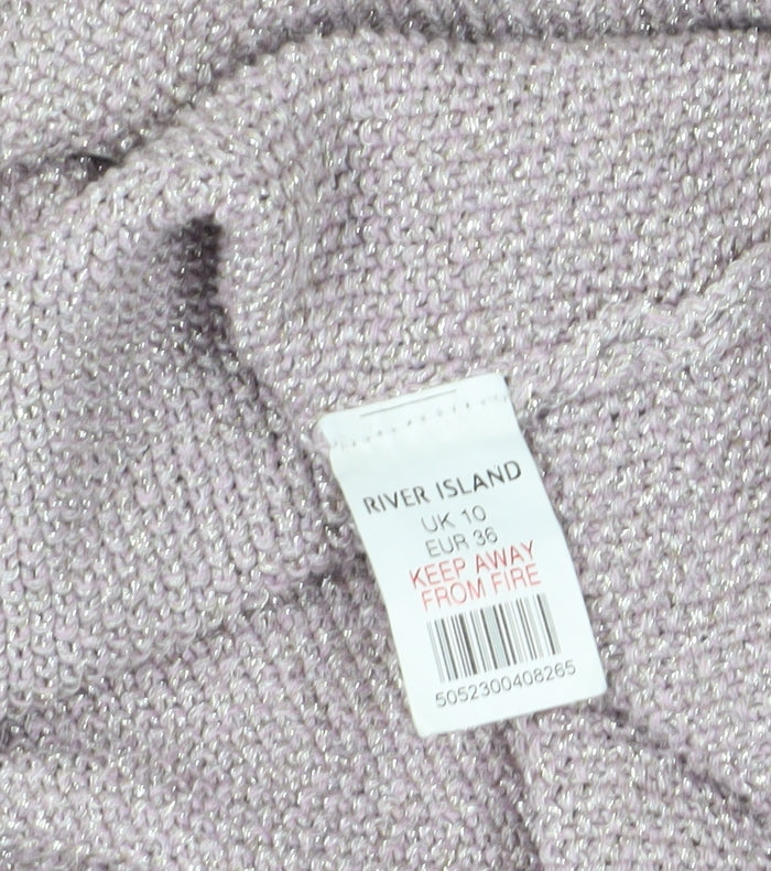 Womens UK Size 10 River Island Grey Pullover Jumper