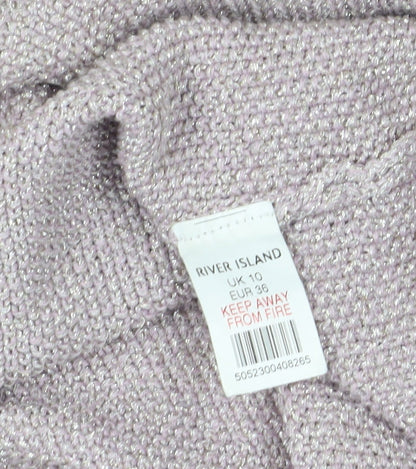 Womens UK Size 10 River Island Grey Pullover Jumper