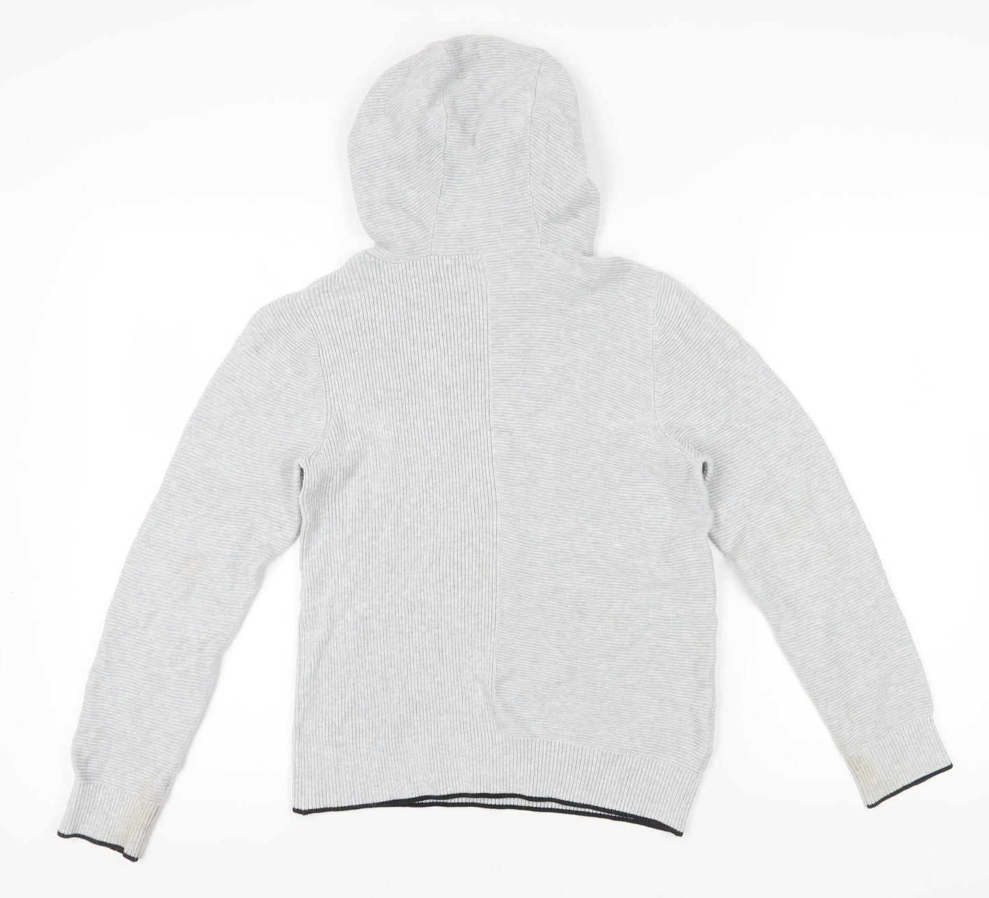 Next Boys Grey Pullover Hoodie, 11 Years, Cotton, Hooded