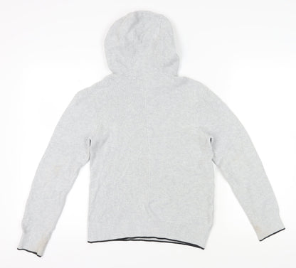 Next Boys Grey Pullover Hoodie, 11 Years, Cotton, Hooded