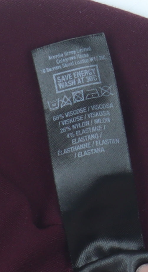 Dorothy Perkins Women's Red Knee Length Pencil Skirt