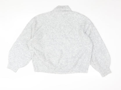 Womens UK Size M Topshop Grey Pullover Jumper