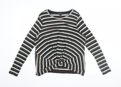 Womens UK Size 14 New Look Multicoloured Basic T-Shirt