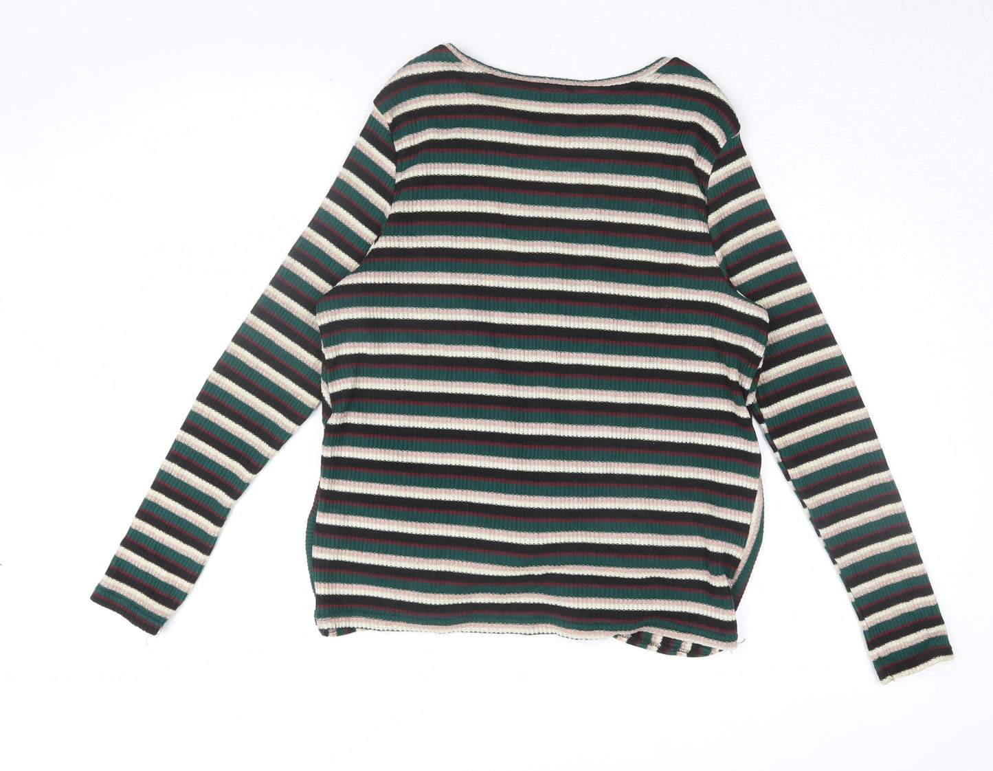 Womens UK Size 14 New Look Multicoloured Basic T-Shirt