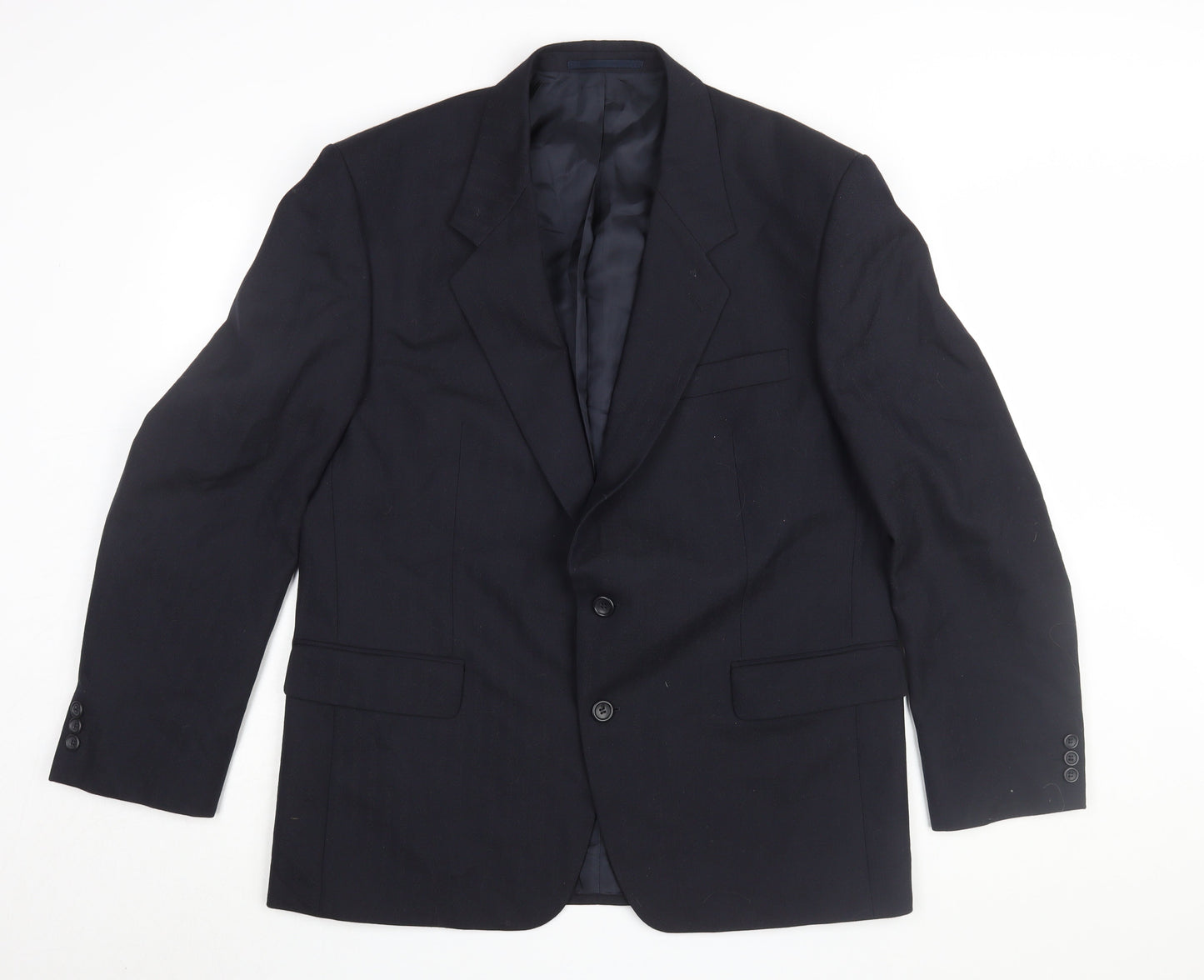 Mens UK Size 44 Vintage Regular Black Suit Jacket