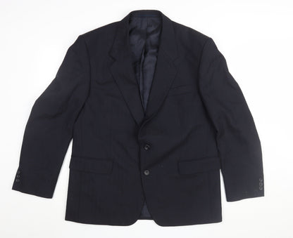 Mens UK Size 44 Vintage Regular Black Suit Jacket