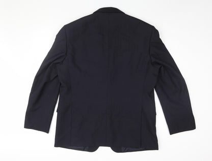 Mens UK Size 44 Vintage Regular Black Suit Jacket