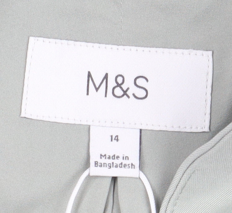 Marks and Spencer Women's Green Blazer Size 14