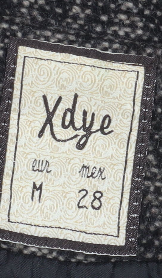 Xdye Women's Black Grey Herringbone Coat Size M