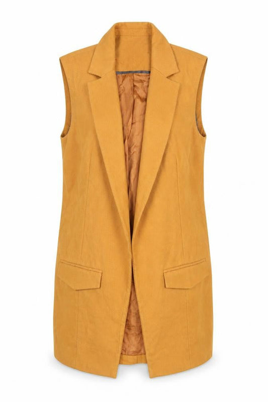 Womens UK Size 10 Topshop Brown Waistcoat