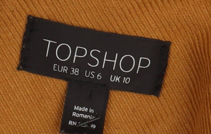 Womens UK Size 10 Topshop Brown Waistcoat