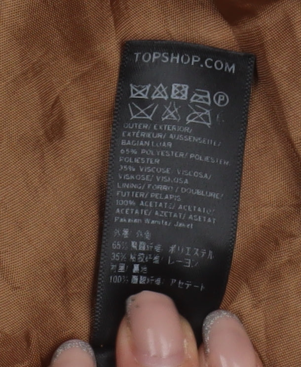 Womens UK Size 10 Topshop Brown Waistcoat
