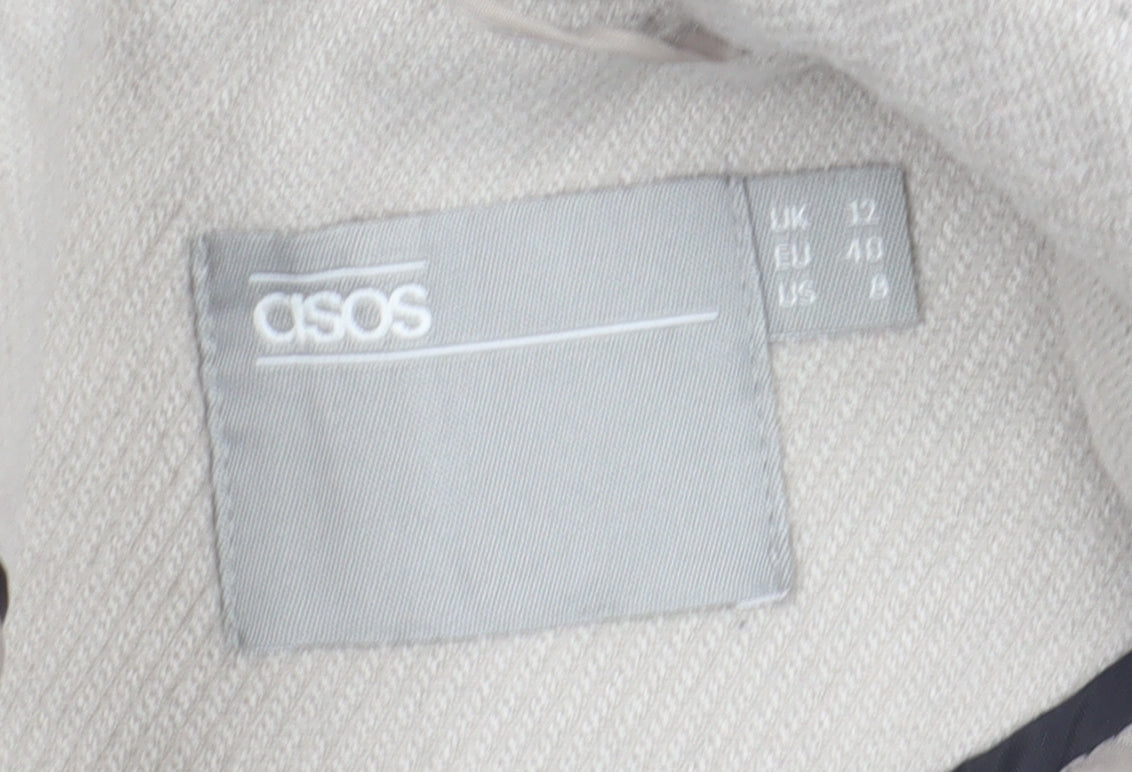 Womens UK Size 12 ASOS Beige Basic Jacket
