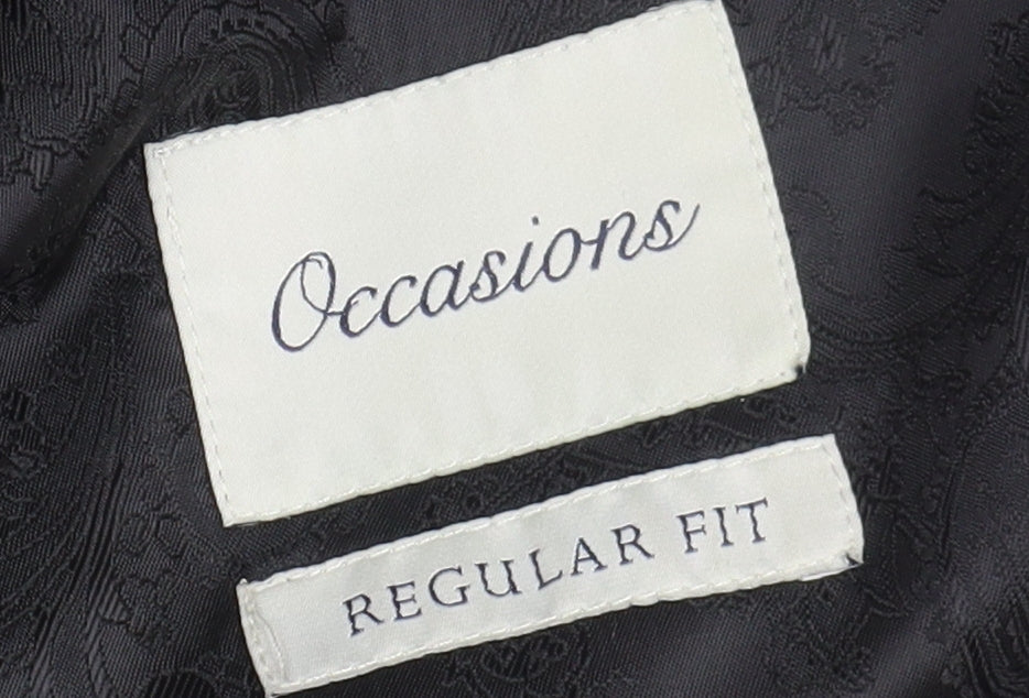 Mens UK Size 42 Occasions Regular Black Suit Tuxedo
