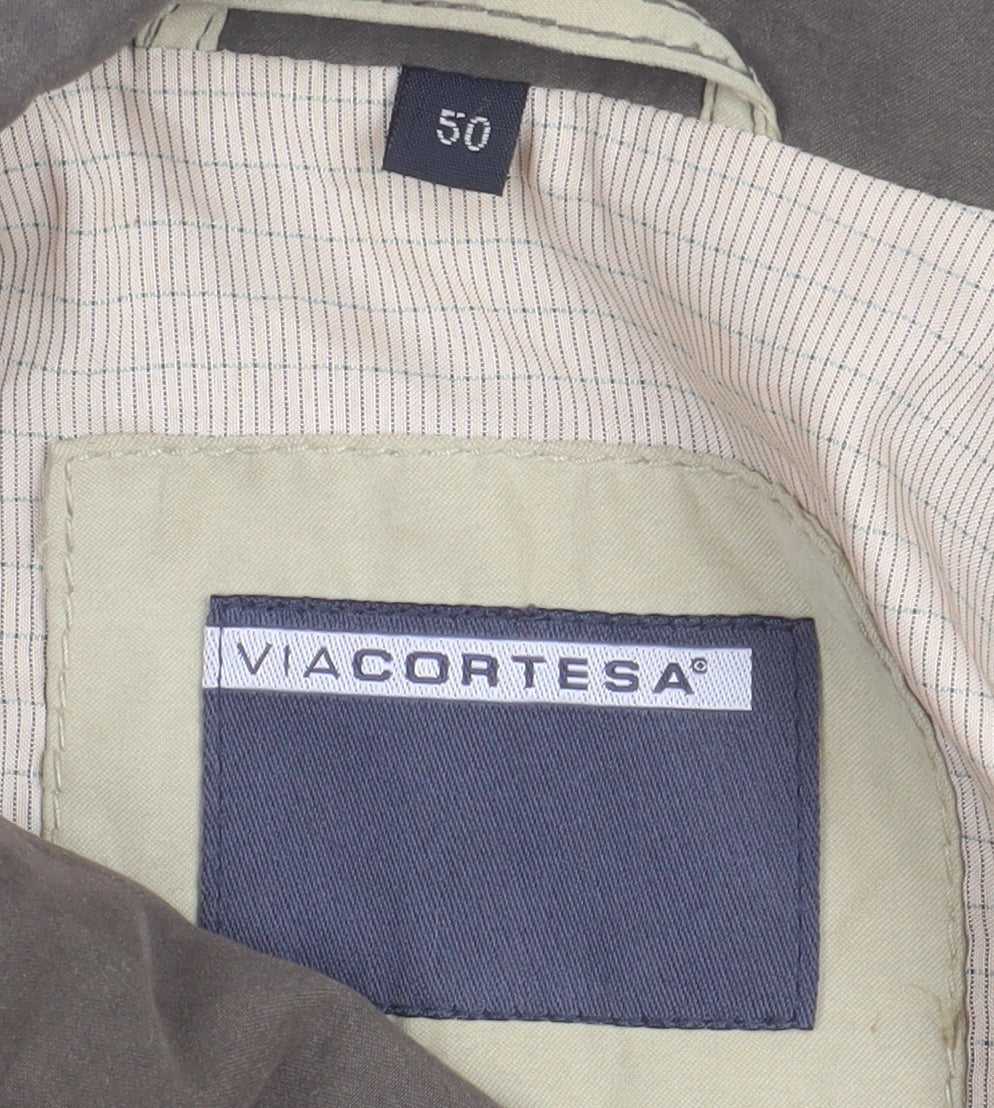Mens UK Size M Viacortesa Beige Windbreaker Coat