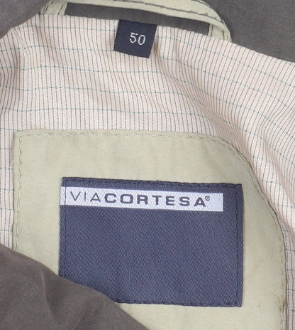 Mens UK Size M Viacortesa Beige Windbreaker Coat