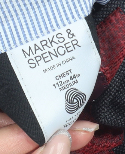 Mens UK Size 44 Marks and Spencer Regular Black Suit Jacket