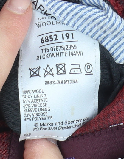 Mens UK Size 44 Marks and Spencer Regular Black Suit Jacket