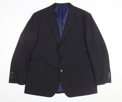 Mens UK Size 46 Greenwoods Regular Black Suit Jacket
